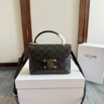 Celine Original Women's Handbag Authentic Triomphe Canvas Luxury