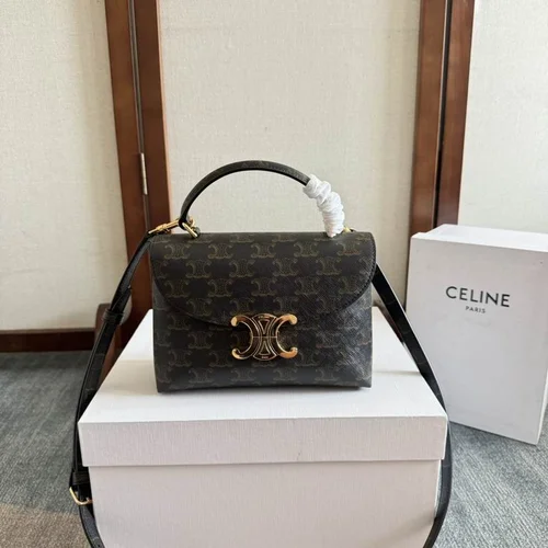 Celine Original Women's Handbag Authentic Triomphe Canvas Luxury