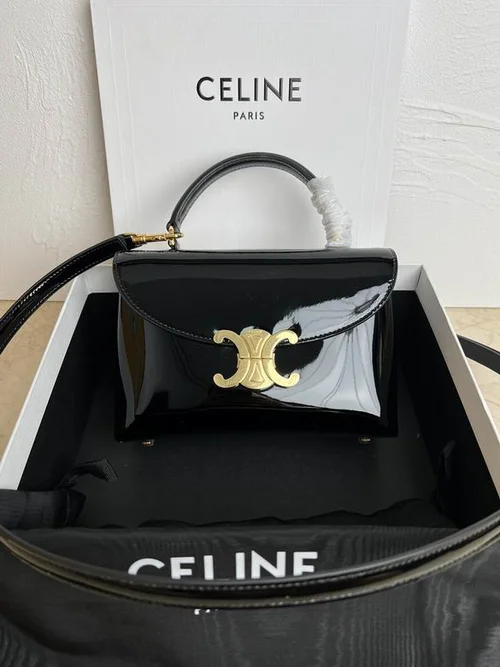 Celine Original Women's Handbag Authentic Triomphe Canvas Luxury
