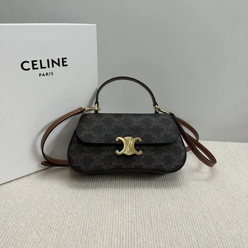 Celine Original Women's Handbag Authentic Triomphe Canvas Luxury