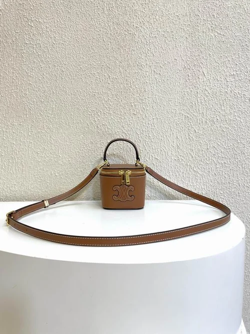 Celine Makeup Cosmetic Pouch Women Luxury Leather Designer