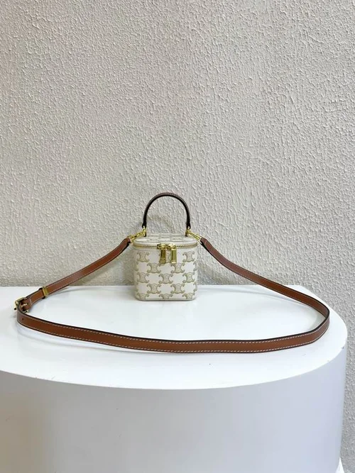 Celine Makeup Cosmetic Pouch Women Luxury Leather Designer