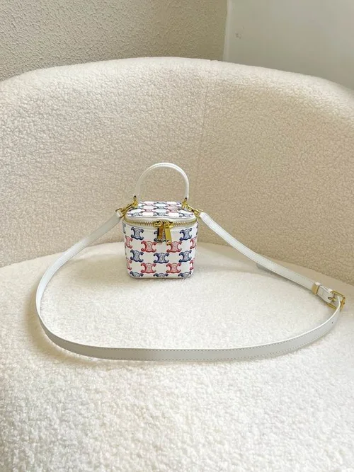 Celine Makeup Cosmetic Pouch Women Luxury Leather Designer