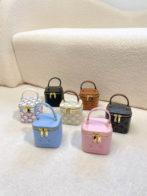 Celine Makeup Cosmetic Pouch Women Luxury Leather Designer