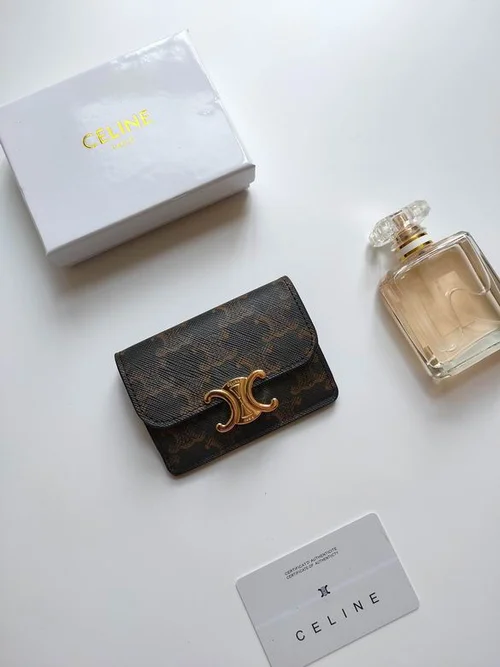 11 Celine Women's Wallet Luxury Leather Triomphe Designer