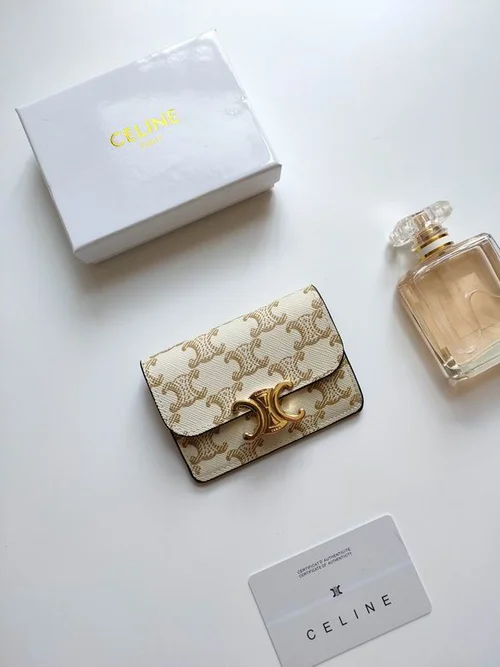 11 Celine Women's Wallet Luxury Leather Triomphe Designer