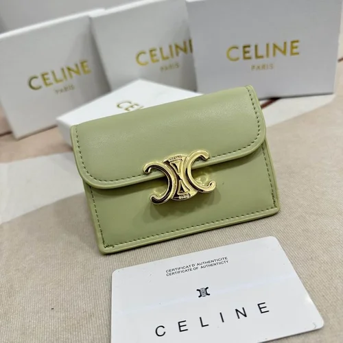 11 Celine Women's Wallet Luxury Leather Triomphe Designer