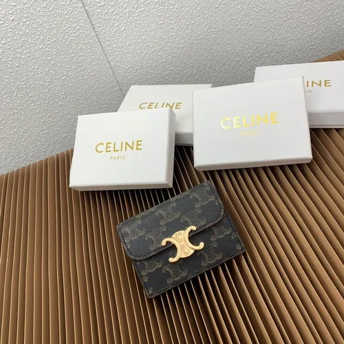 11 Celine Women's Wallet Luxury Leather Triomphe Designer
