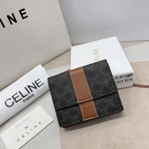 11 Celine Women's Wallet Luxury Leather Triomphe Designer