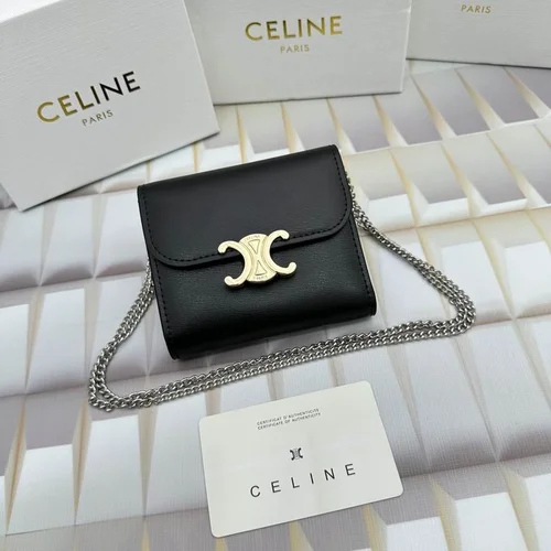 11 Celine Women's Wallet Luxury Leather Triomphe Designer