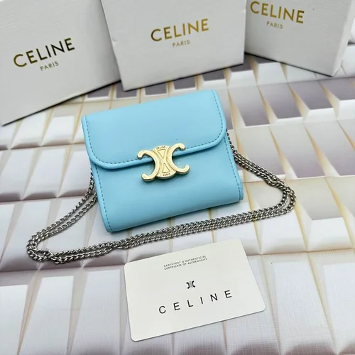 11 Celine Women's Wallet Luxury Leather Triomphe Designer