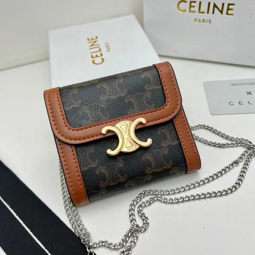 11 Celine Women's Wallet Luxury Leather Triomphe Designer