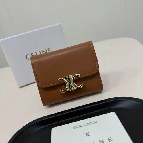 11 Celine Women's Wallet Luxury Leather Triomphe Designer
