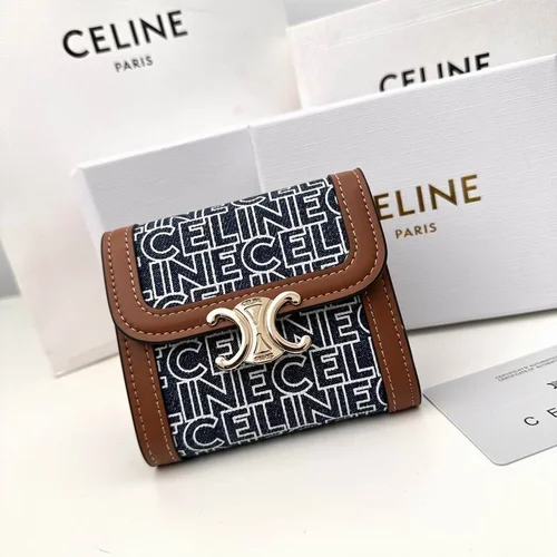 11 Celine Women's Wallet Luxury Leather Triomphe Designer