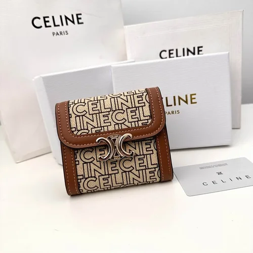 11 Celine Women's Wallet Luxury Leather Triomphe Designer