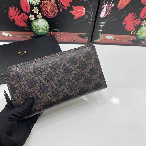 11 Celine Women's Wallet Luxury Leather Triomphe Designer