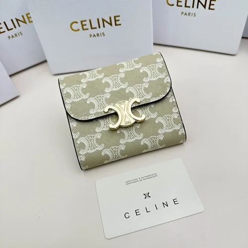 11 Celine Women's Wallet Luxury Leather Triomphe Designer