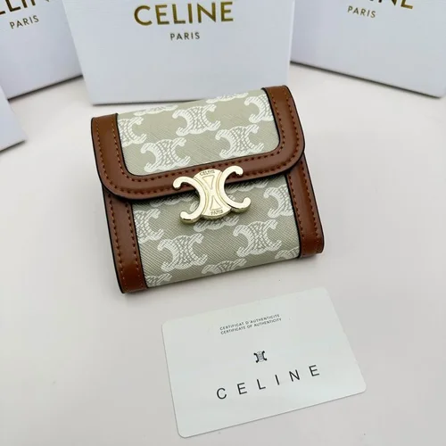 11 Celine Women's Wallet Luxury Leather Triomphe Designer