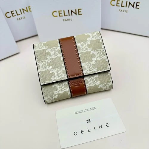 11 Celine Women's Wallet Luxury Leather Triomphe Designer