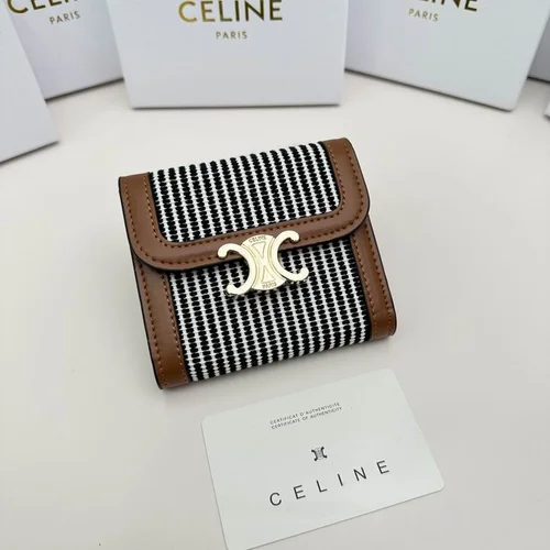 11 Celine Women's Wallet Luxury Leather Triomphe Designer