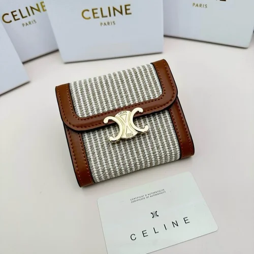 11 Celine Women's Wallet Luxury Leather Triomphe Designer