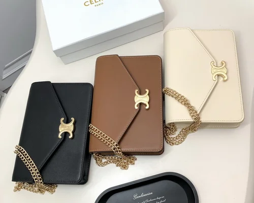 11 Celine Women's Wallet Luxury Leather Triomphe Designer