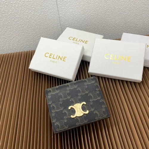 11 Celine Women's Wallet Luxury Leather Triomphe Designer