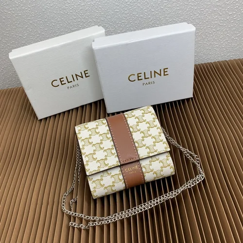 11 Celine Women's Wallet Luxury Leather Triomphe Designer