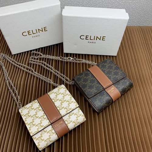 11 Celine Women's Wallet Luxury Leather Triomphe Designer
