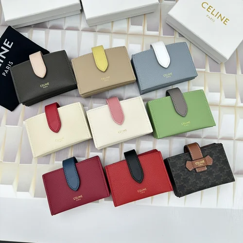 11 Celine Women's Wallet Luxury Leather Triomphe Designer