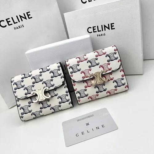 11 Celine Women's Wallet Luxury Leather Triomphe Designer