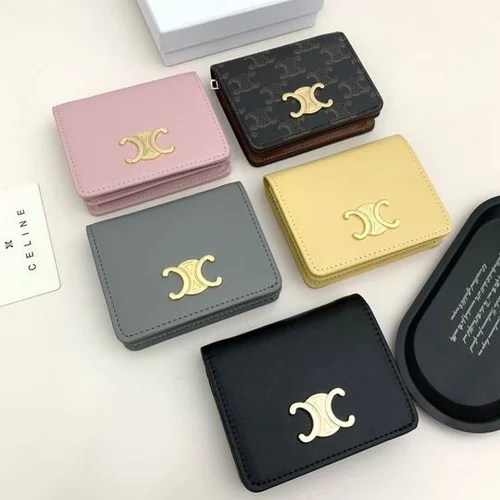 11 Celine Women's Wallet Luxury Leather Triomphe Designer