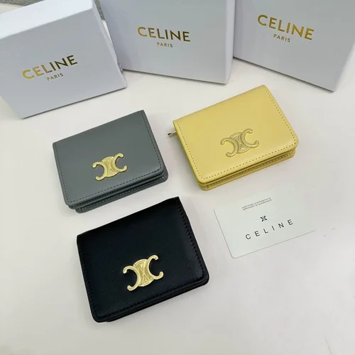 11 Celine Women's Wallet Luxury Leather Triomphe Designer
