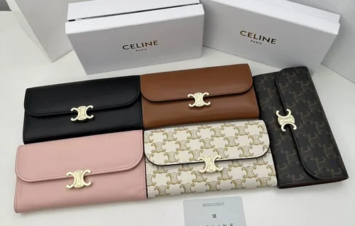 11 Celine Women's Wallet Luxury Leather Triomphe Designer