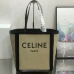 Celine Cabas Large Vertical Tote Bag Women Luxury Canvas Leather