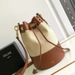 11 Celine Cuir Triomphe Bucket Bag Medium Women Luxury Canvas