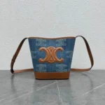 11 Celine Cuir Triomphe Bucket Bag Medium Women Luxury Canvas