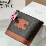 11 Celine Cuir Triomphe Bucket Bag Medium Women Luxury Canvas