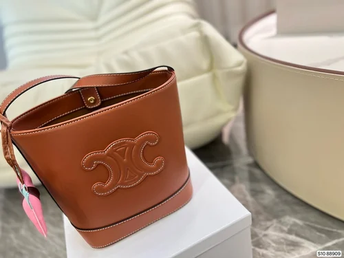 11 Celine Cuir Triomphe Bucket Bag Medium Women Luxury Canvas