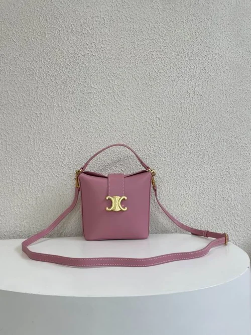 11 Celine Cuir Triomphe Bucket Bag Medium Women Luxury Canvas