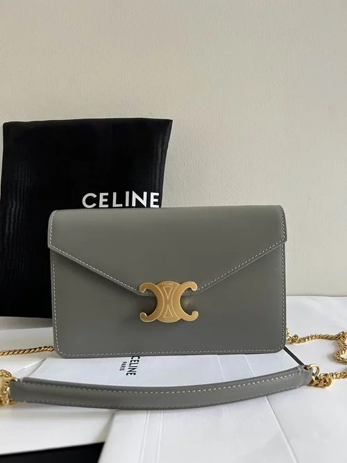 Celine Cuir Triomphe Original Large Shoulder Bag Authentic Luxury
