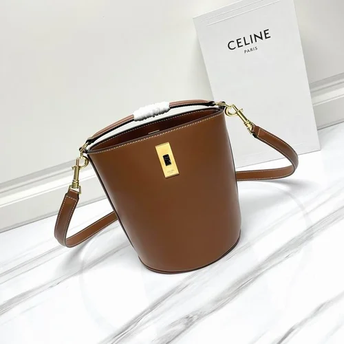 Celine Sangle Bucket Bag Small Women Luxury Canvas Leather