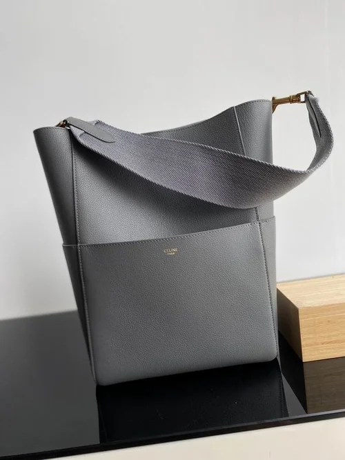 Celine Sangle Bucket Bag Small Women Luxury Canvas Leather