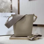 Celine Sangle Bucket Bag Small Women Luxury Canvas Leather
