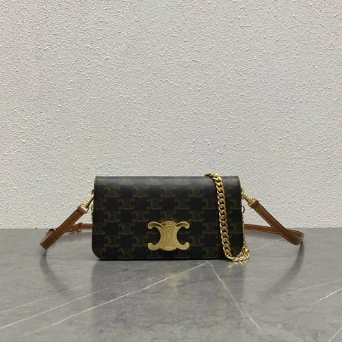 Celine Triomphe Original Large Shoulder Bag Authentic Canvas Luxury