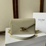 Celine Triomphe Original Large Shoulder Bag Authentic Canvas Luxury