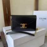 Celine Triomphe Original Large Shoulder Bag Authentic Canvas Luxury