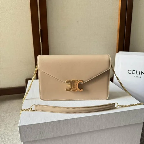 Celine Triomphe Original Large Shoulder Bag Authentic Canvas Luxury