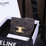 Celine Triomphe Original Large Shoulder Bag Authentic Canvas Luxury