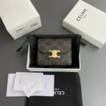 Celine Triomphe Original Large Shoulder Bag Authentic Canvas Luxury